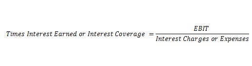 Times interest earned ratio Debt Financial Leverage Ratios | Debt | Total Assets | Equity | Times Interest Earned Times interest earned ratio